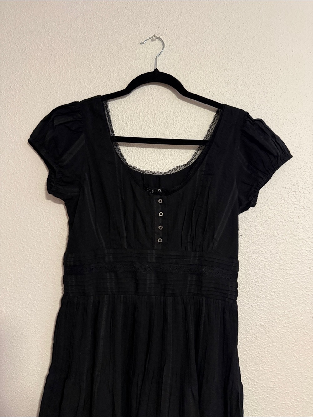 J.Crew Lace-Trim Pintuck Midi Dress - Picture 4 of 9